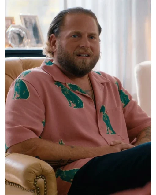 You People 2023 Jonah Hill Pink Printed Shirt