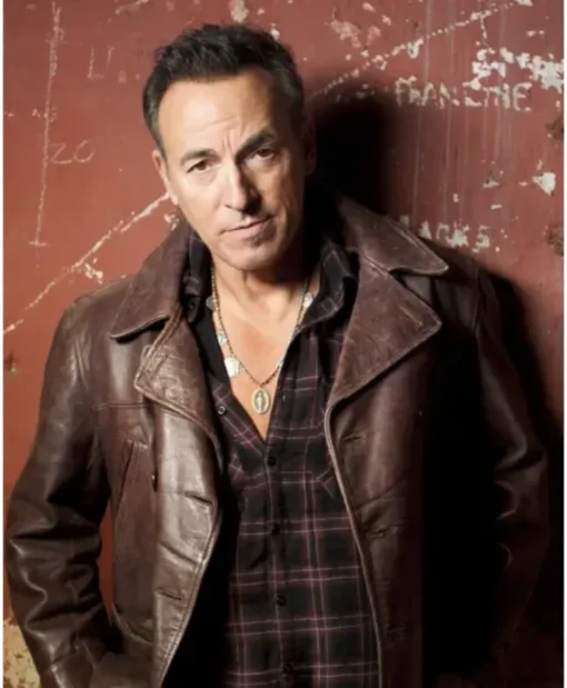 bruce-springsteen-leather-jacket-brown-biker