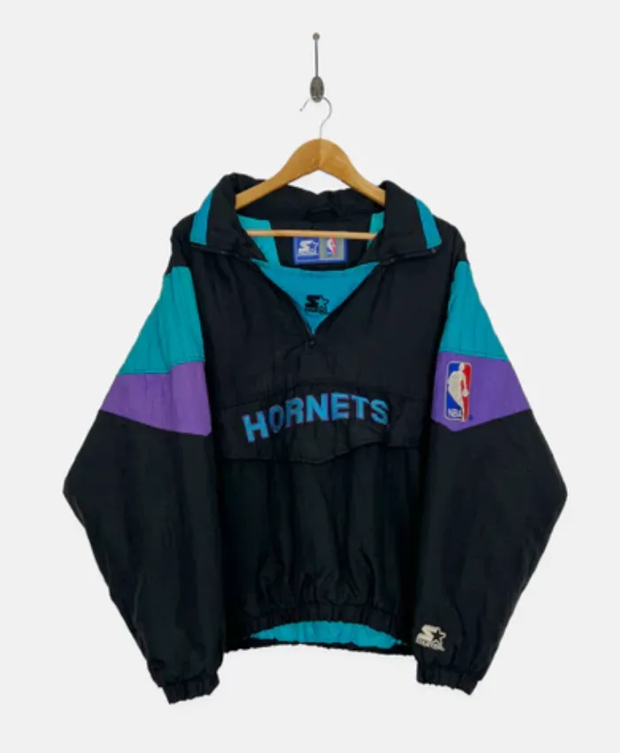 Charlotte Hornets Pullover Starter Jacket - William Jacket