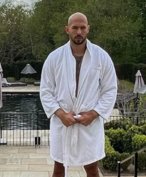 Andrew Tate Simple White Bath Robe