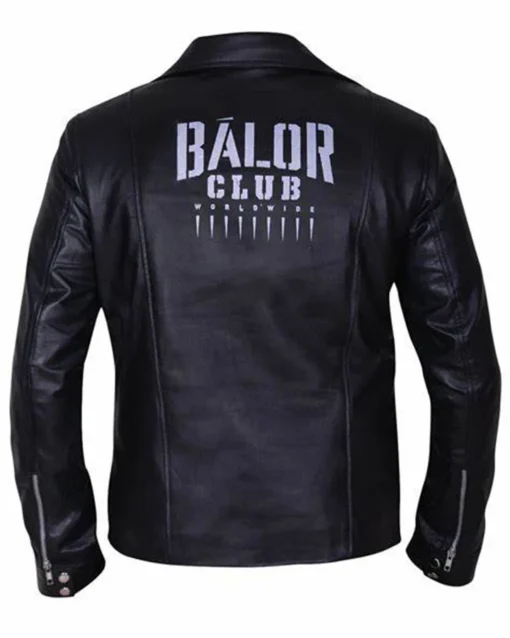 Fergal Devitt WWE Black Biker Leather Jacket Back