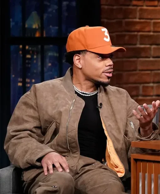 Late Night with Seth Meyers Chance The Rapper Brown Jacket On Sale