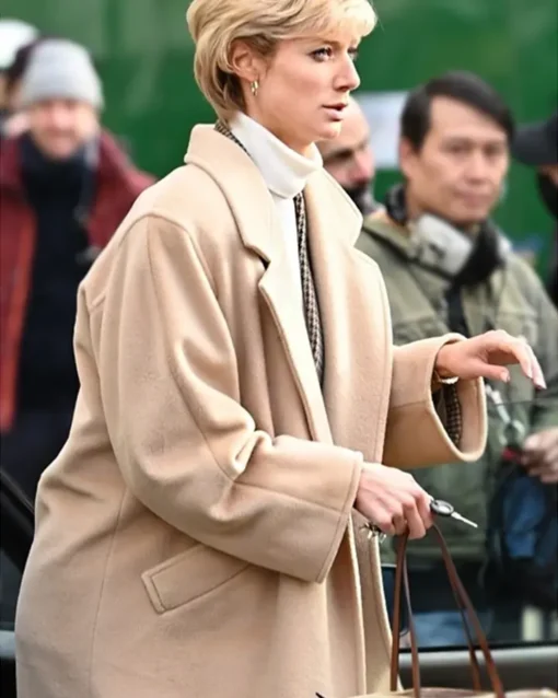 Princess Diana The Crown S05 Long Coat Side