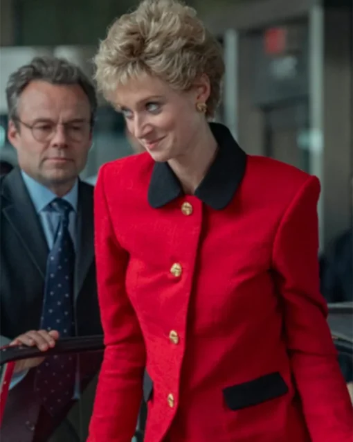 The Crown S05 Princess Diana Trim Coat