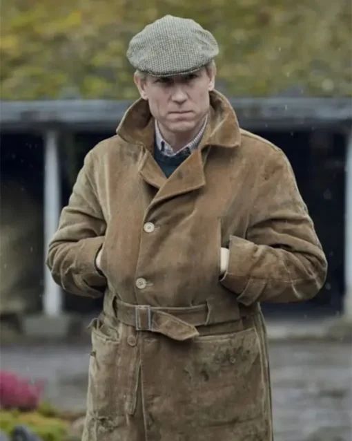 Tobias Menzies The Crown Brown Belted Trench Coat