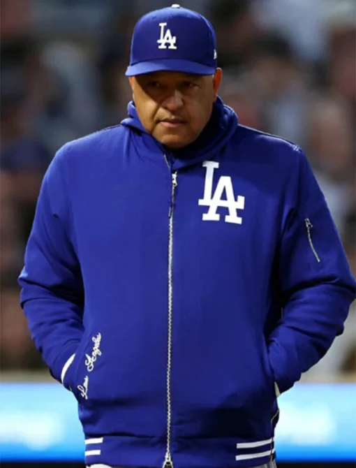 Los Angeles Dodgers Blue Fleece Bomber Jacket