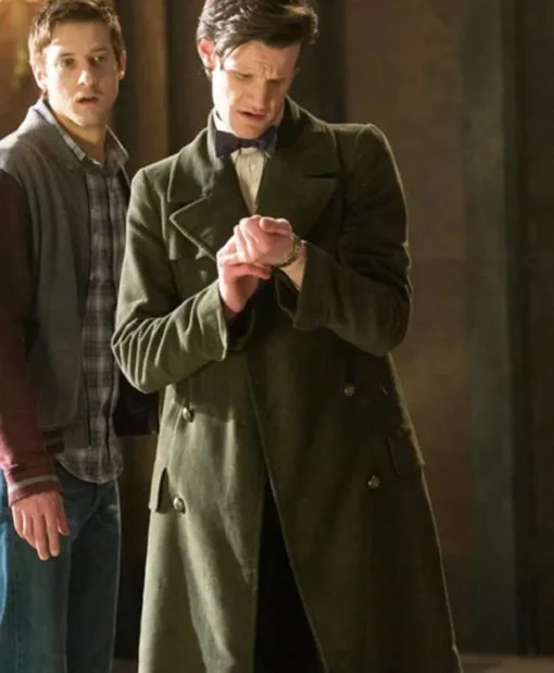 11th Doctor Matt Smith Green Trench Coat