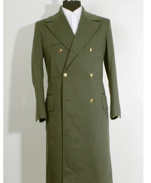 11th Doctor Matt Smith Green Trench Coat Breasted