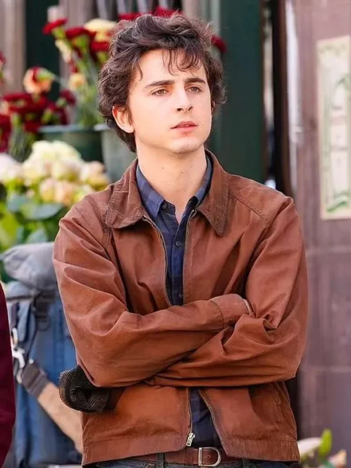 A Complete Unknown Timothée Chalamet Brown Cotton Jacket