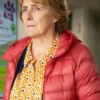 Bad Sisters S02 Fiona Shaw Red Puffer Jacket For Sale