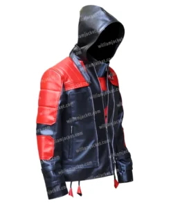 Batman Arkham Knight Jason Todd Red Leather Jacket Left