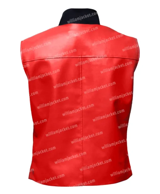 Batman Arkham Knight Jason Todd Red Leather Jacket Vest Back