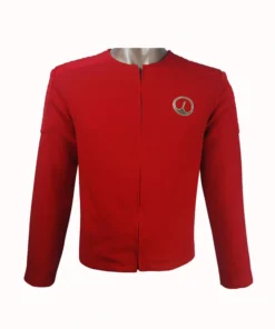 Black Mirror Robert Daly Red Jacket Front