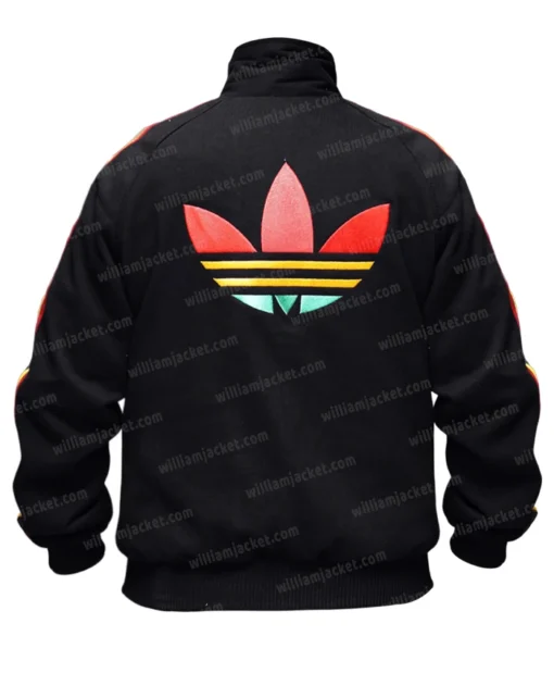 Bob Marley Black Adidas Track Jacket Back