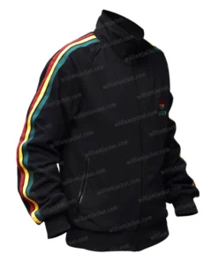 Bob Marley Black Adidas Track Jacket Left