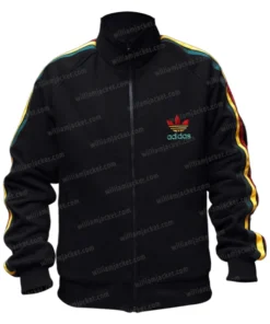 Bob Marley Black Adidas Track Jacket Main