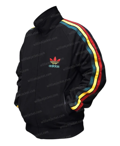 Bob Marley Black Adidas Track Jacket Right