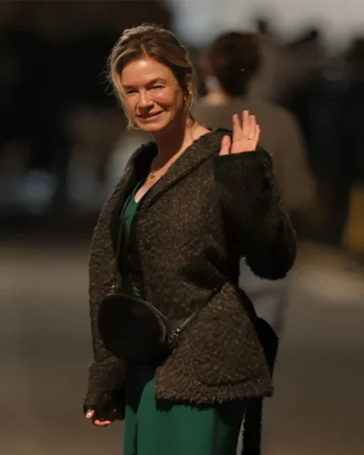 Bridget Jones Mad About the Boy 2025 Renée Zellweger Faux Fur Coat