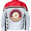 Bultaco White And Red Leather Biker Jacket Back