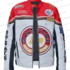 Bultaco White And Red Leather Biker Jacket Main