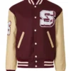 Burgundy Varsity Letterman Jacket