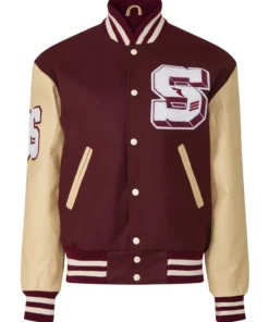 Burgundy Varsity Letterman Jacket