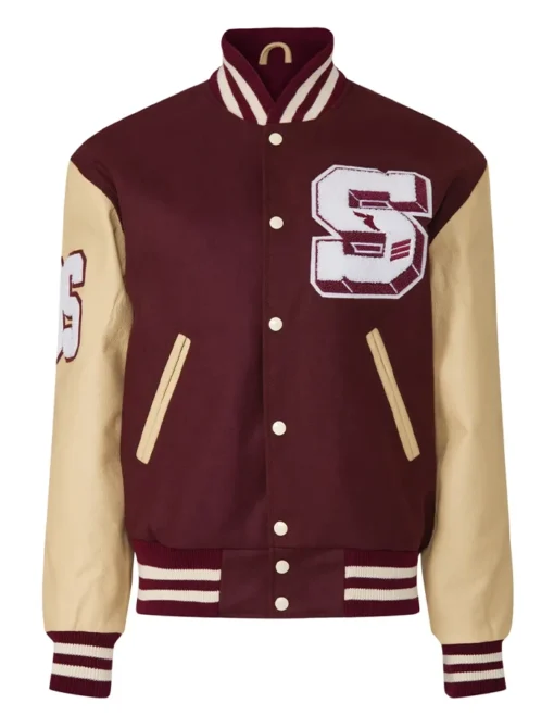 Burgundy Varsity Letterman Jacket