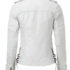 Buy Magnuson White Leather Biker Jacket