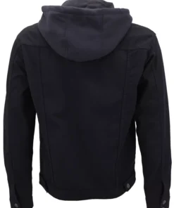 Buy Removable Hood Black Denim Jacket