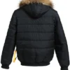 Buy Reversible Black Leather Fox Fur Bomber Hood Jacket