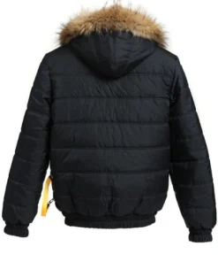 Buy Reversible Black Leather Fox Fur Bomber Hood Jacket