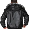 Buy Reversible Hooded Chinchilla Leather Bomber Jacket