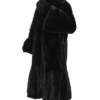 Buy Women’s Genuine Mink Fur Black Trench Coat