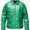 Chloe Sullivan Smallville Green Leather Jacket Main