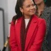 Christina Milian Red Wool Coat