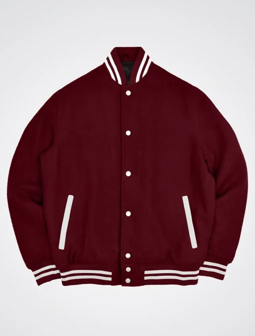 Dark Maroon Varsity Jacket