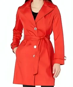 Elsbeth S02 Carrie Preston Red Wool Coat For Sale