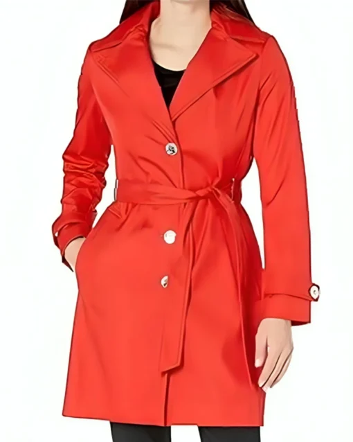 Elsbeth S02 Carrie Preston Red Wool Coat For Sale