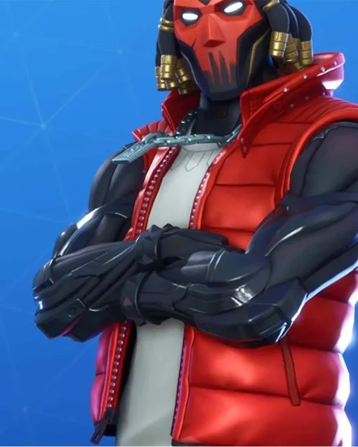 Fortnite Grind Red Quilted Puffer Vest