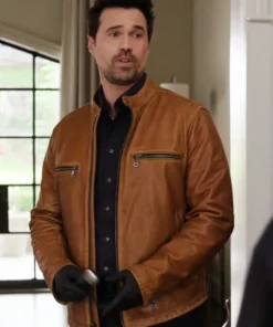 Found S02 Mark Brett Dalton Brown Leather Jacket