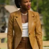 Found S02 Shanola Hampton Leather Blazer