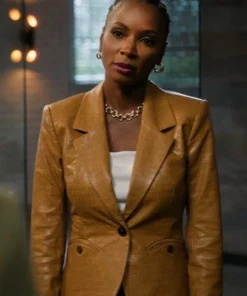 Found S02 Shanola Hampton Leather Blazer For Sale