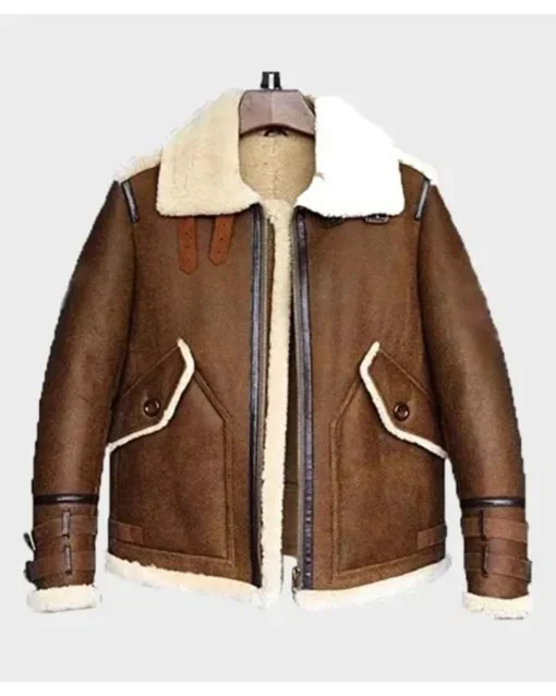 Harris-SF Flight Sheepskin Shearling Leather Jacket - Image 2