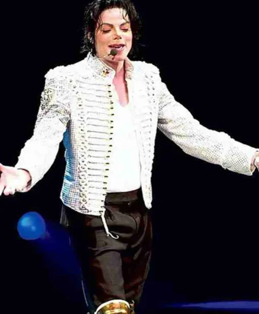 History Tour Michael Jackson Sequin White Jacket