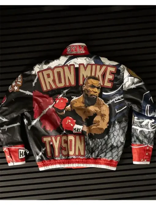 Iron Mike Tyson Leather Jacket Back