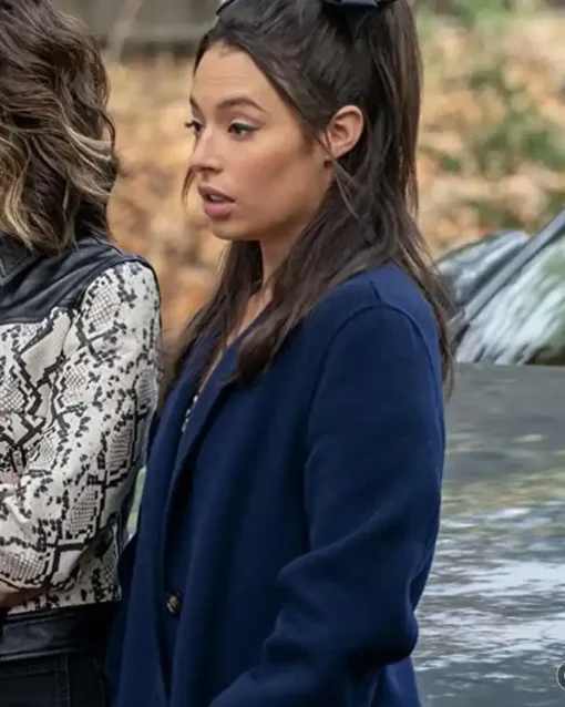 Chloe Bridges Maggie Blue Wool Coat - Image 2