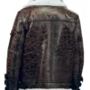 John Triple Belted Cuffs Shearling Leather Jacket For Sale