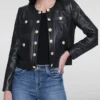 Karl Rath Collarless Black Leather Jacket