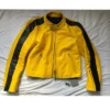 Kim Kardashian Yellow Leather Jacket Main