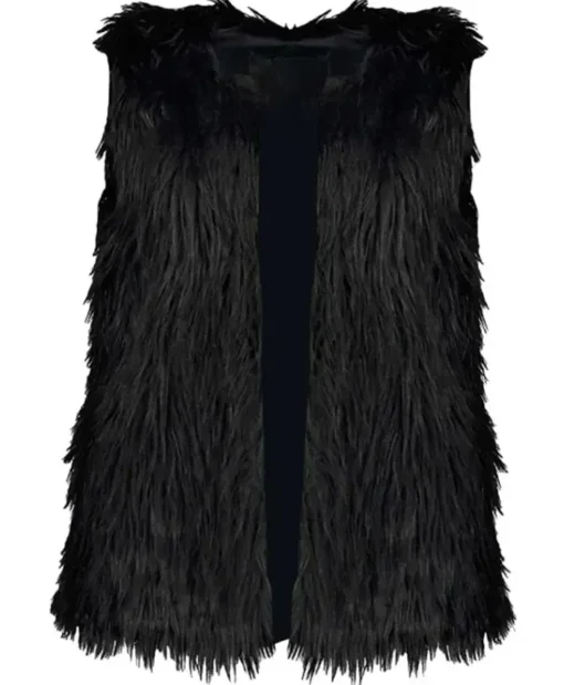 Men-Womens-Black-Fur-Vest-On-Sale